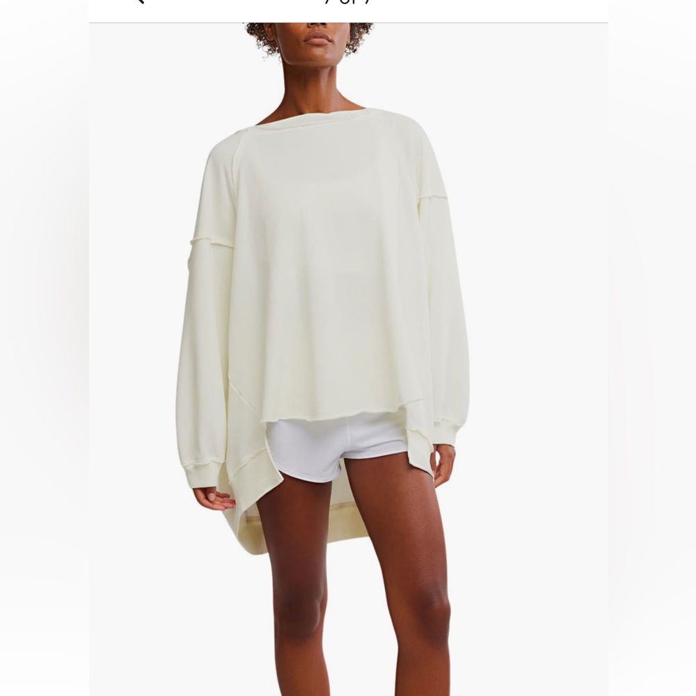 FP MOVEMENT free people one to beat oversize pullover ivory